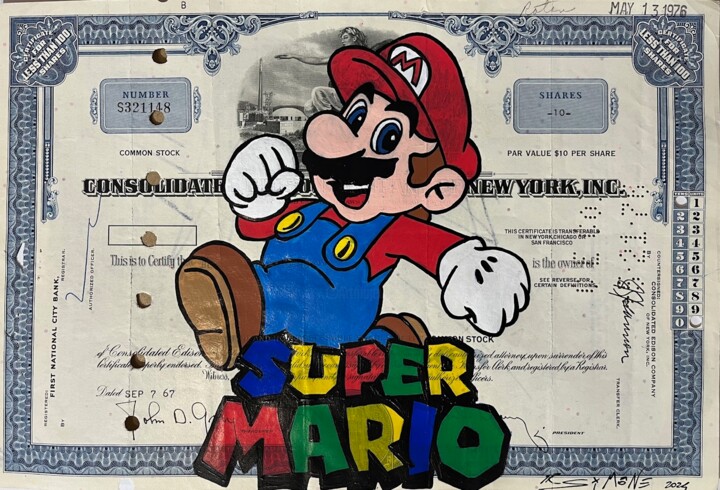 Dibujo titulada "Super Mario Common…" por Simone De Rosa, Obra de arte original, Acrílico