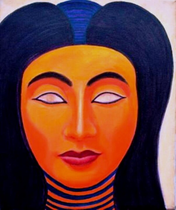 Pintura intitulada "Nefertiti-Tahrir-so…" por Sigrun Neumann (Sineu), Obras de arte originais, Acrílico