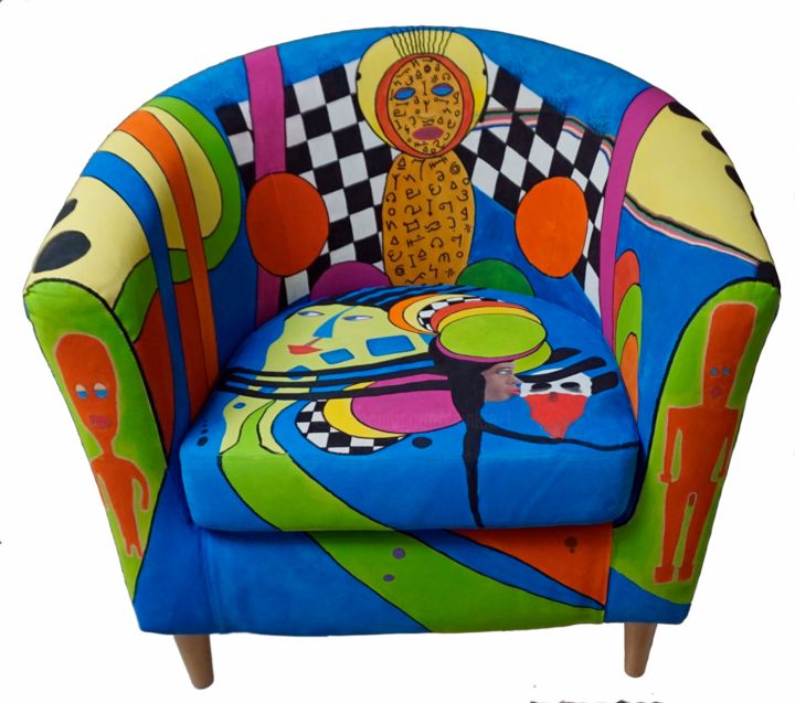 Diseño titulada "Fauteuil Mémoire" por Sinkié., Obra de arte original, Mueble