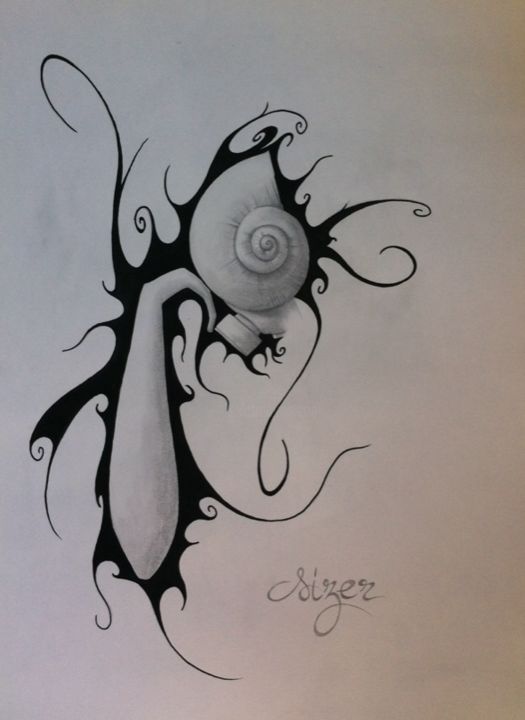 Drawing titled "Perso. 24" by Sizer - Galerie Officielle, Original Artwork, Pencil