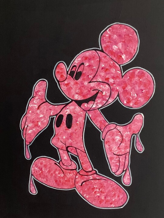 Pintura titulada "Pink Mouse" por Helena Zollner, Obra de arte original, Acrílico