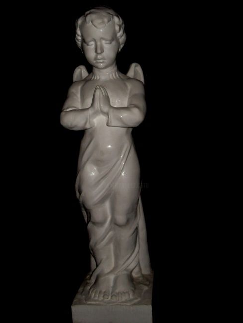 Sculpture titled "фигура ангела,,гипс" by David, Original Artwork