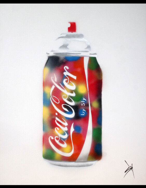 제목이 "Cocacolors (on The…"인 미술작품 Sly Art로, 원작, 페인트 스프레이