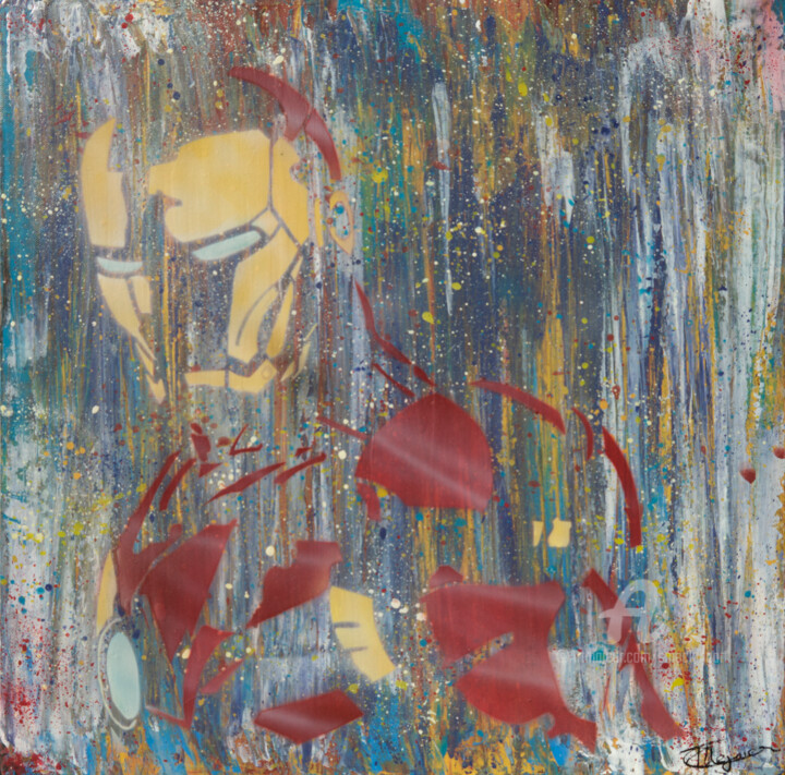 Schilderij getiteld "Iron_Man" door Smockingart, Origineel Kunstwerk, Acryl