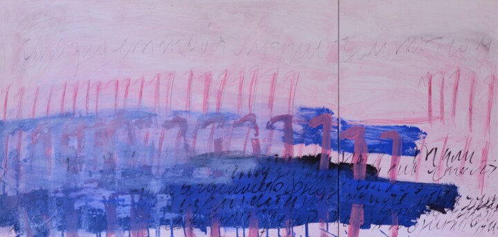 Pittura intitolato "Sultry morning. Blu…" da Snezhana Denis, Opera d'arte originale, Acrilico