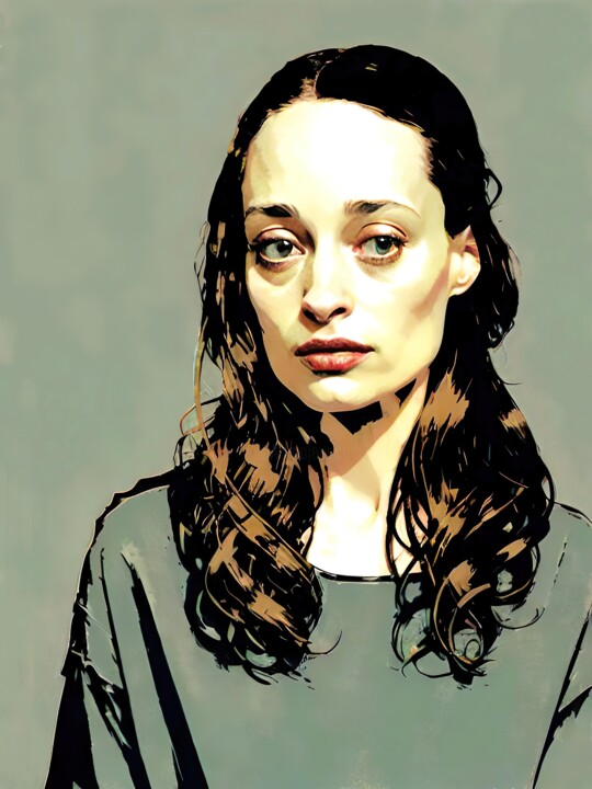 Digital Arts titled "Fiona Apple" by Sobalvarro, Original Artwork, AI generated image