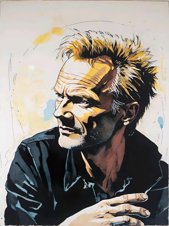 Digital Arts titled "Sting" by Sobalvarro, Original Artwork, AI generated image