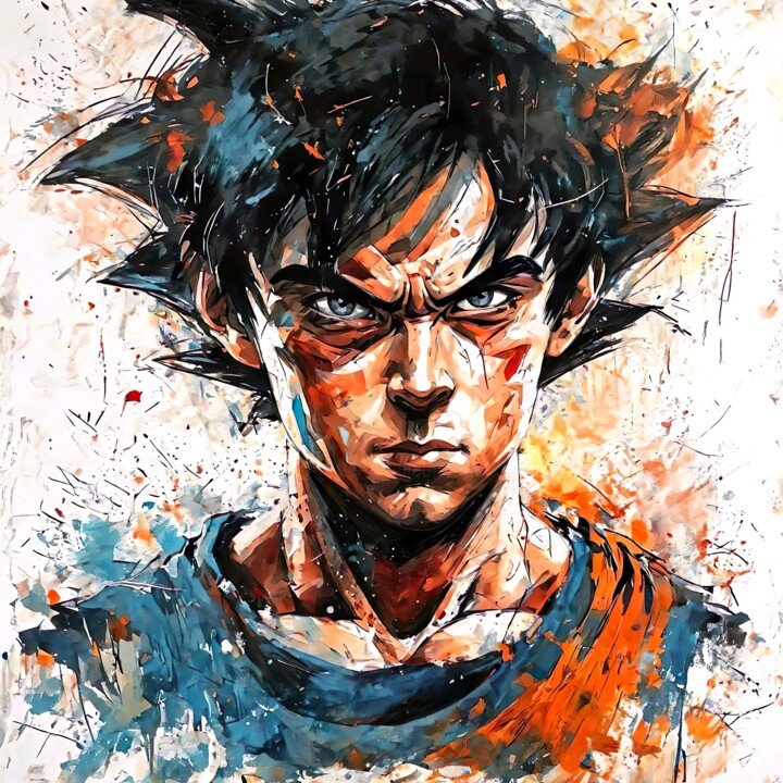 Digital Arts titled "Goku" by Sobalvarro, Original Artwork, AI generated image