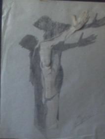 Drawing titled "cristo" by Sofía Saredo, Original Artwork