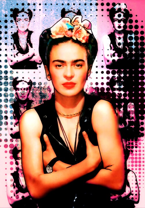 "Frida justify my lo…" başlıklı Dijital Sanat Sohan_street tarafından, Orijinal sanat, 2D Dijital Çalışma Alüminyum üzerine…