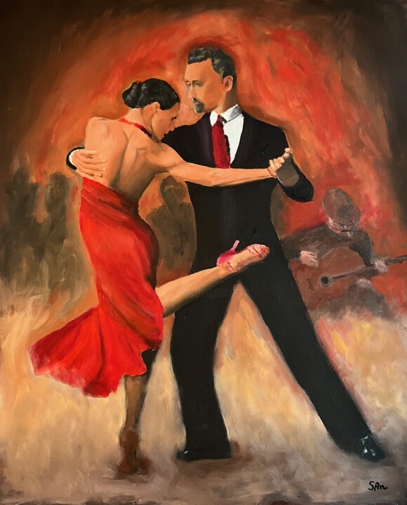 Ζωγραφική με τίτλο "Tango Argentino" από Sonny Andersson, Αυθεντικά έργα τέχνης, Λάδι