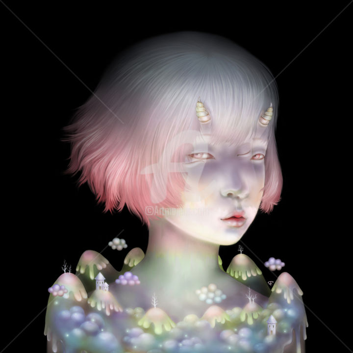 Arte digital titulada "See You in the Dark" por Sonya Fu, Obra de arte original
