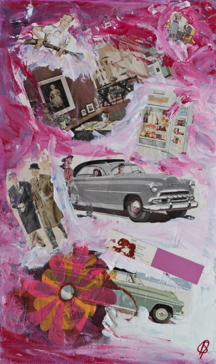 "Rose Car" başlıklı Tablo Sophie Denize tarafından, Orijinal sanat, Diğer