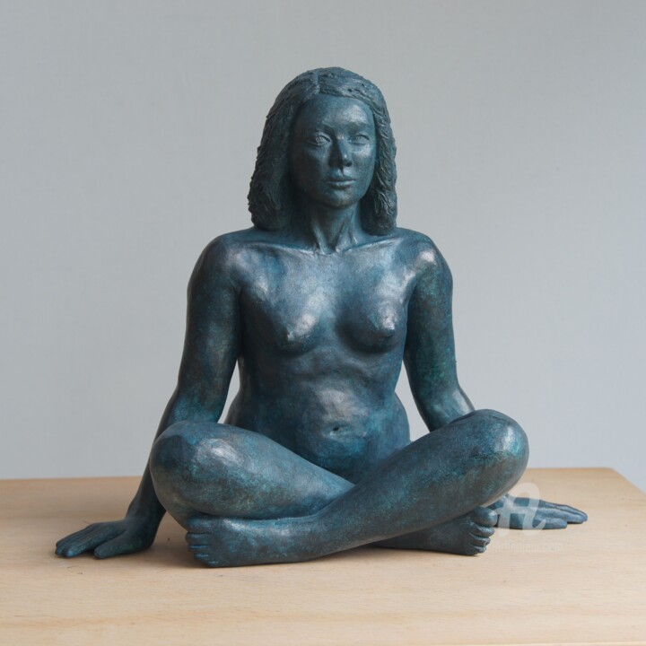 Sculptuur getiteld "Zen" door Sophie Laurent Lazinier, Origineel Kunstwerk, Terra cotta