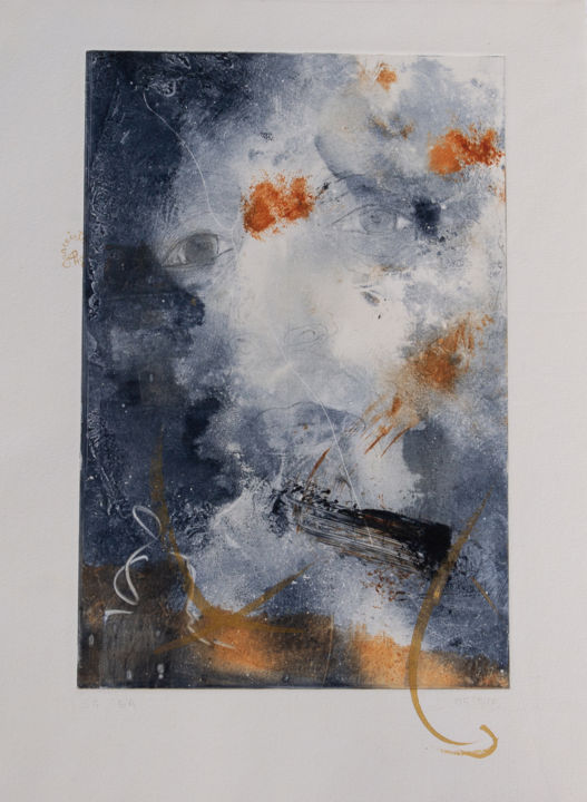 Prenten & gravures getiteld "creation" door Sophie Gerin, Origineel Kunstwerk, Gravure