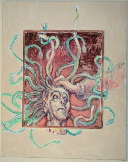 Peinture intitulée "Medusa" par Soul, Œuvre d'art originale, Huile