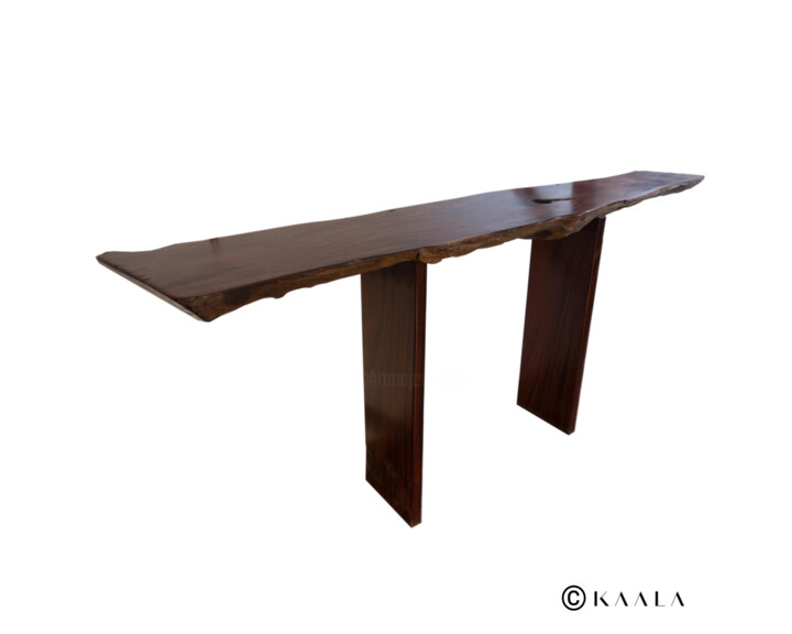 Design intitulée "Console en acajou c…" par Soumaila Kanla, Œuvre d'art originale, Meuble