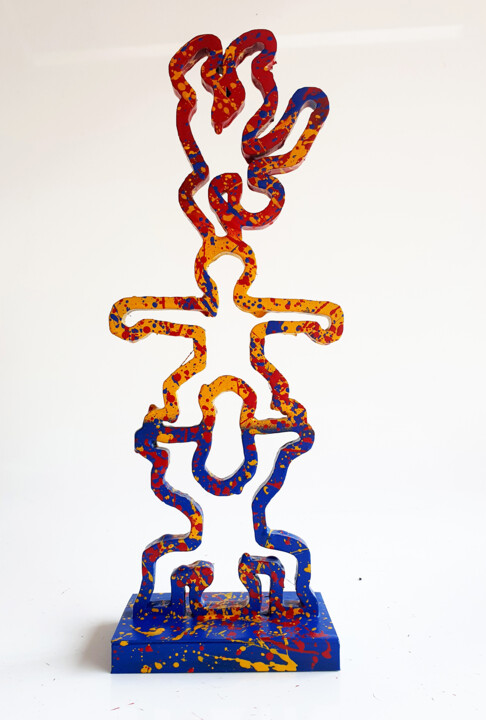 Sculpture titled "SPACO Acrobates Har…" by Spaco, Original Artwork, Resin