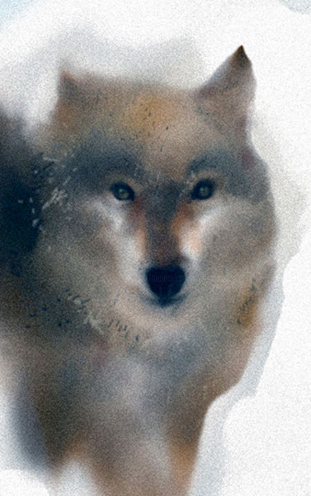 Digital Arts titled "Winter wolf 1" by Aspio94, Original Artwork