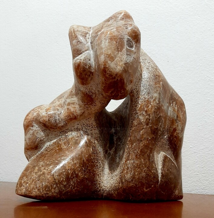 Скульптура под названием "Μετάλλαξη" - Spiros Gremo, Подлинное произведение искусства, Камень