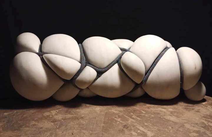 Sculpture titled "Action - Reaction I" by Spyros Koikas, Original Artwork, Stone