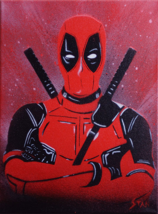 Pittura intitolato "Deadpool" da Stan Spray Art, Opera d'arte originale, Spray