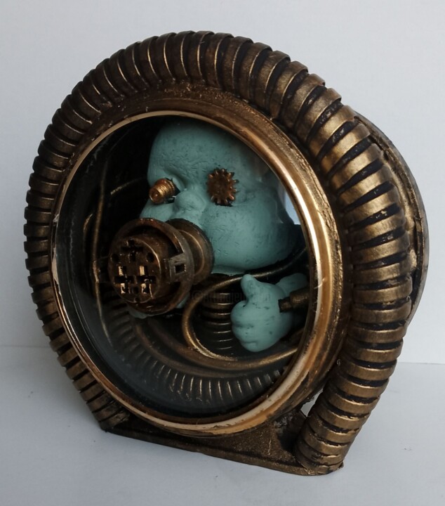 Sculpture titled "Steampunk matrix" by Steampunker_ukraine, Original Artwork, Metals