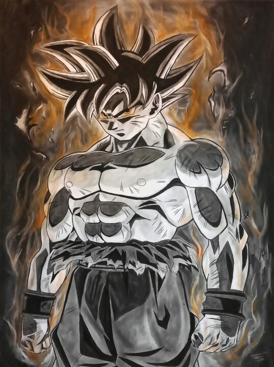 Drawing titled "Goku Dragon Ball Z…" by Steeven Shaw, Original Artwork, Charcoal
