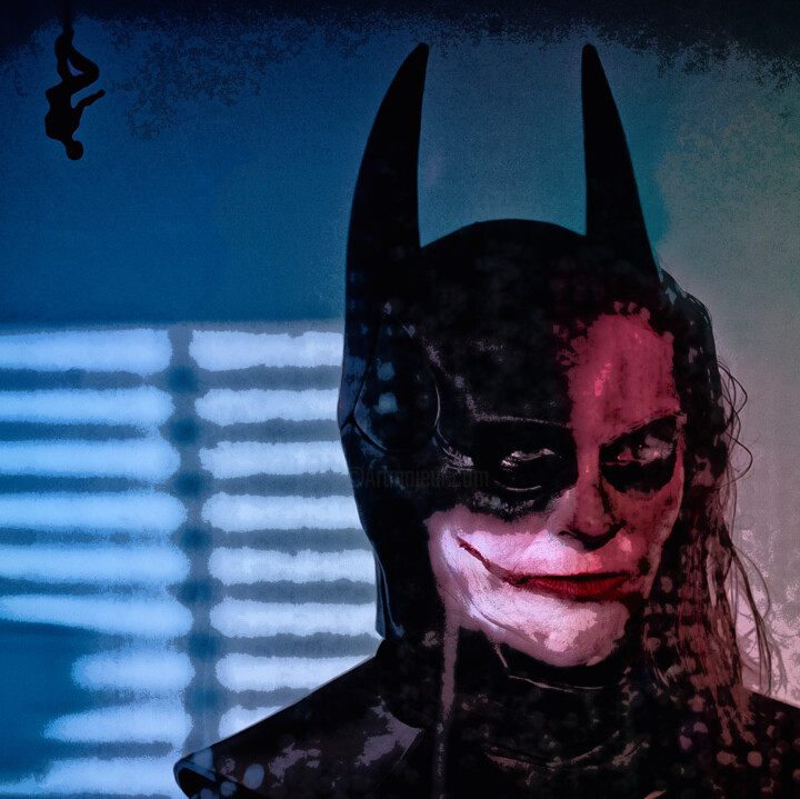 Photography titled "BatJoke" by Stefan Pfeiffenberger (Mr. Pipesmountain), Original Artwork, Manipulated Photography