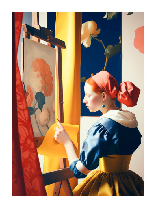 Digital Arts titled "VERMEER 03" by Stefan Saalfeld, Original Artwork, AI generated image