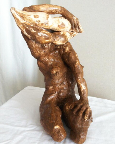 Rzeźba zatytułowany „femme bouche” autorstwa Stéphanie Mélusine, Oryginalna praca, Glina