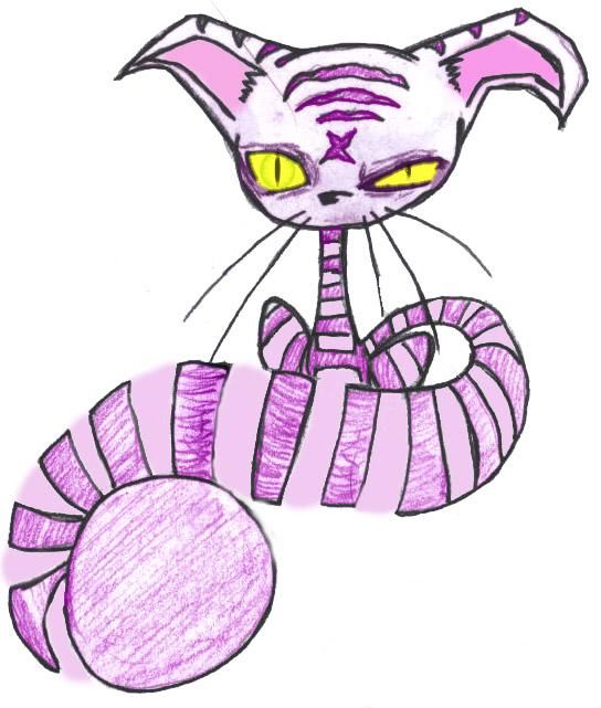 Zeichnungen mit dem Titel "The Cheshire Katt" von Lowell Rogers, Original-Kunstwerk