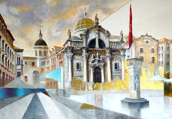 Malarstwo zatytułowany „Dubrovnik .” autorstwa Stjepan Lezaic (Pepi), Oryginalna praca, Olej