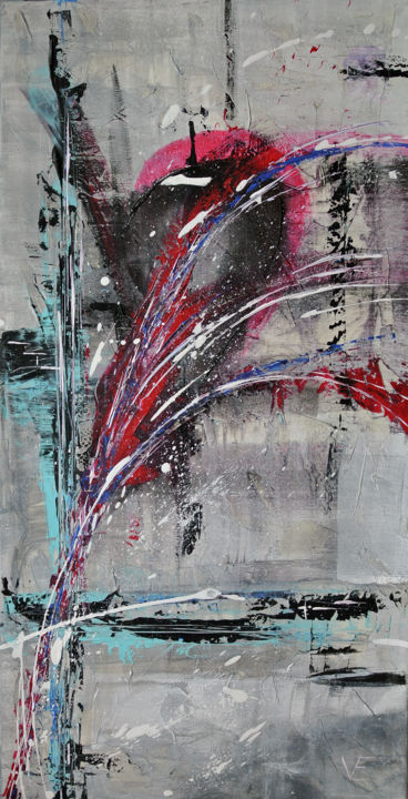 Schilderij getiteld "Splash No.6" door Ievgen Vakulenko, Origineel Kunstwerk, Acryl