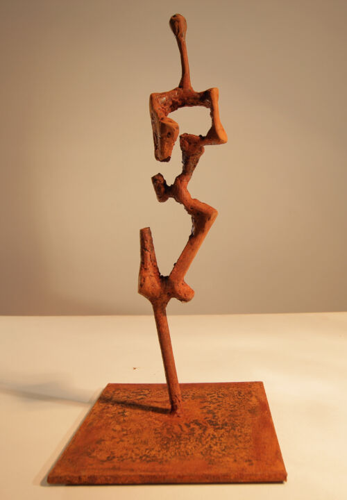 Sculpture titled "Figure I" by Stoyan Zikov, Original Artwork, Metals