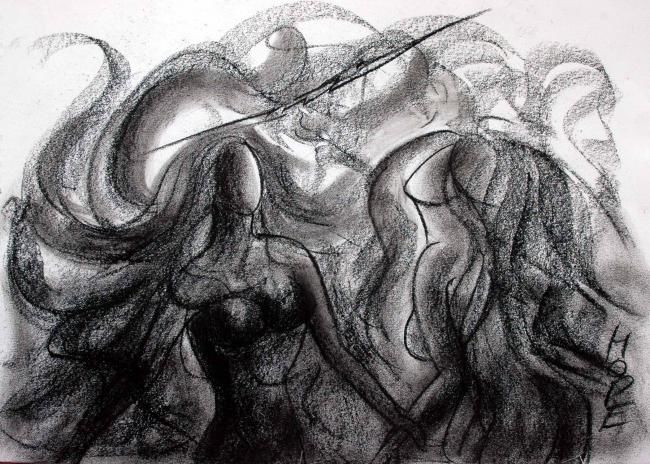 Drawing titled "HOPE" by Sudha Sama, Original Artwork