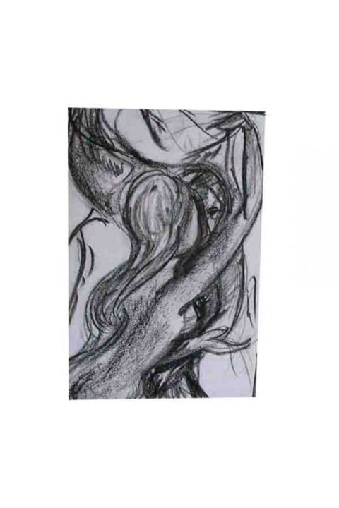 Drawing titled "ETERNAL KISS" by Sudha Sama, Original Artwork