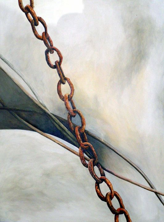 Painting titled "chains.jpg" by Sue Harding, Original Artwork