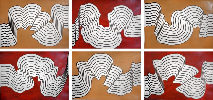 Drawing titled "Mucky waves" by Sumit Ratta, Original Artwork, Acrylic