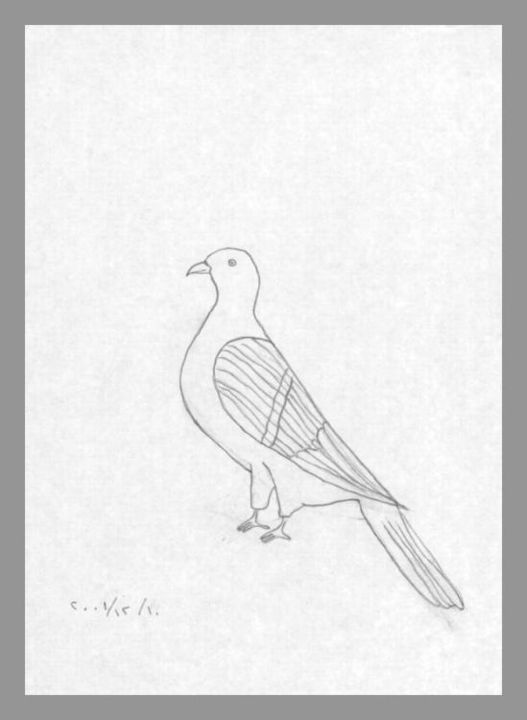 Drawing titled "Bird.jpg" by Mohammad Arabiat, Original Artwork