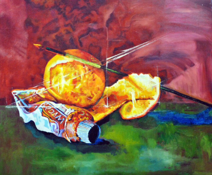 Pintura titulada "diálogo" por Suso C. Ben, Obra de arte original, Oleo Montado en Bastidor de camilla de madera