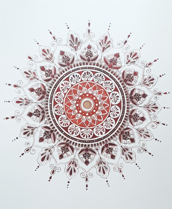 Peinture intitulée "Mandala" par Svetlana Gaikalova, Œuvre d'art originale, Acrylique