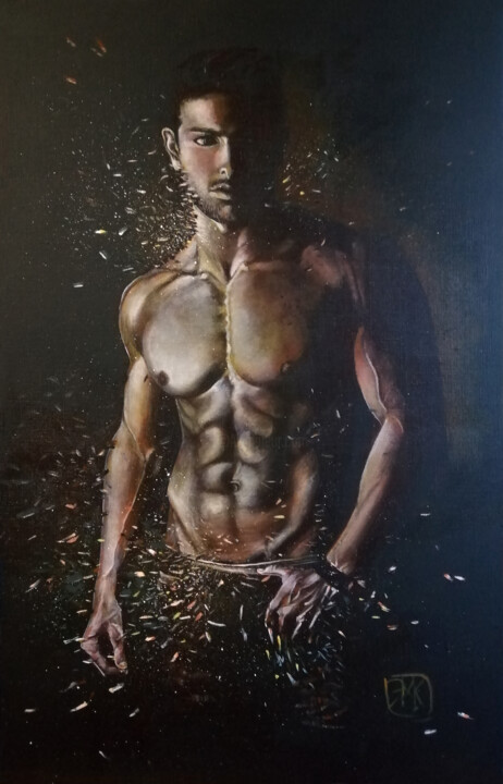 Peinture intitulée "Адам" par Svetlana Golofaeva, Œuvre d'art originale, Acrylique