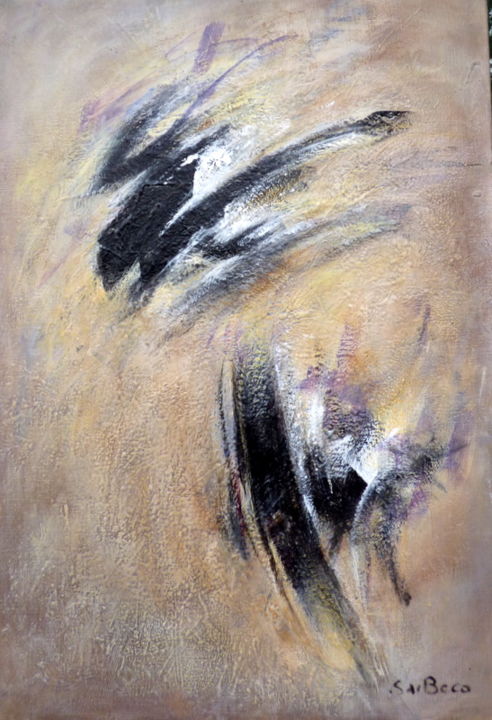 Pintura intitulada "fugues N.7" por Sylvie De Beco, Obras de arte originais, Acrílico