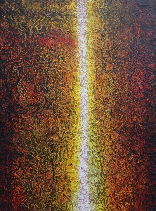 Painting titled "Lumière" by Sylvain Clercant, Original Artwork, Acrylic Mounted on Wood Stretcher frame
