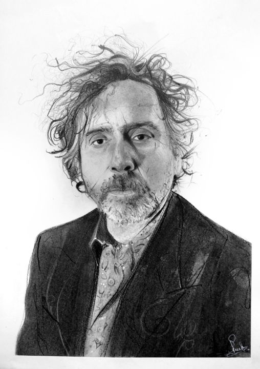 Tim Burton, Drawing by Puech | Artmajeur