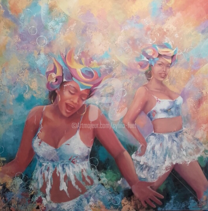 Painting titled "VAVAL II" by Sylvia Fuet, Original Artwork, Oil