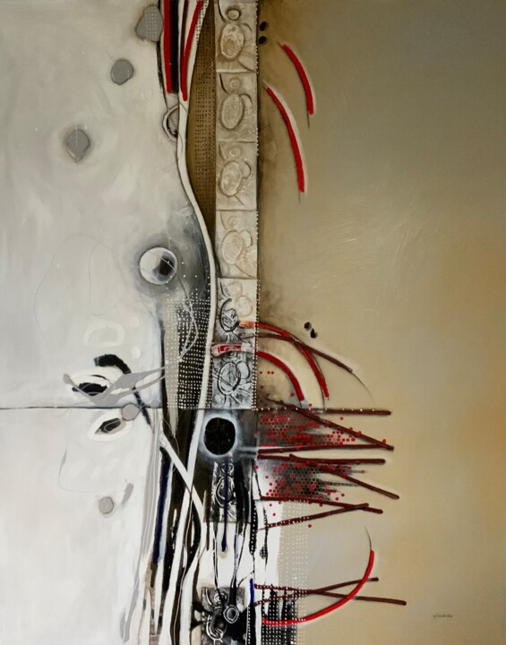 Pintura titulada "CARACTÈRES TELLEMEN…" por Sylvie Cloutier, Obra de arte original, Acrílico Montado en Bastidor de camilla…