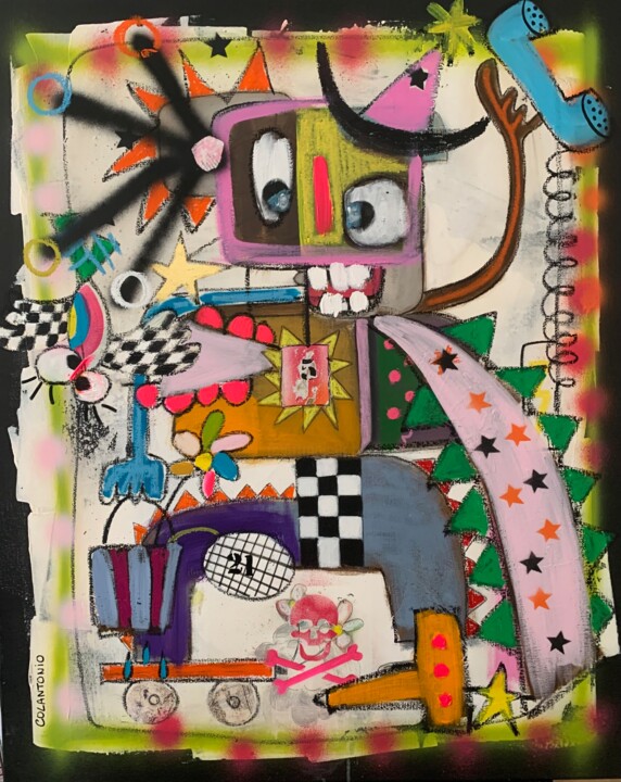Peinture intitulée "Pas de titre" par Sylvie Colantonio, Œuvre d'art originale, Acrylique Monté sur artwork_cat.