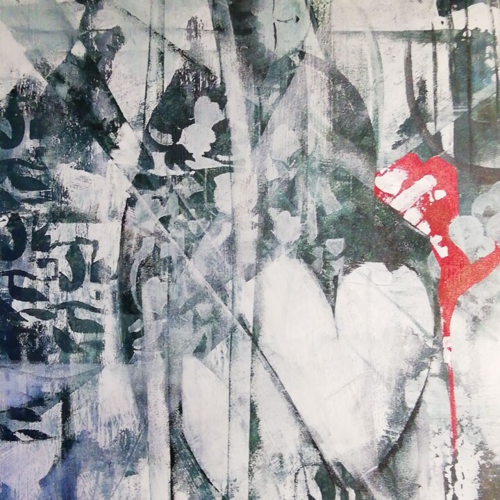 Картина под названием "De cœur et d'esprit" - Sylvie Tchitchek, Подлинное произведение искусства, Акрил